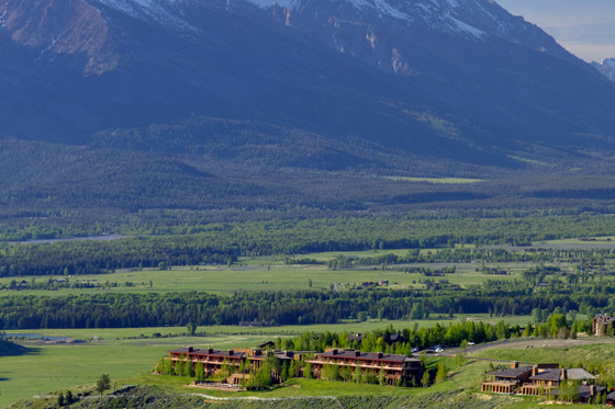 Exterior of the 40-room Amangani, located in Jackson, Wyoming.