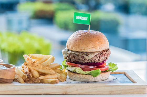 Hong Kong's Hotel Icon is serving the plant-based meat alternative Impossible Burger.