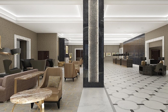The lobby at the Hilton Podgorica Crna Gora