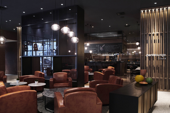 Every Pentahotel features a multi-purpose lounge, rather than a lobby, designed as a bistro-style gathering place.
