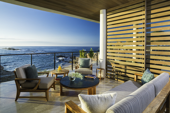 Villa outdoor living room at Chileno Bay