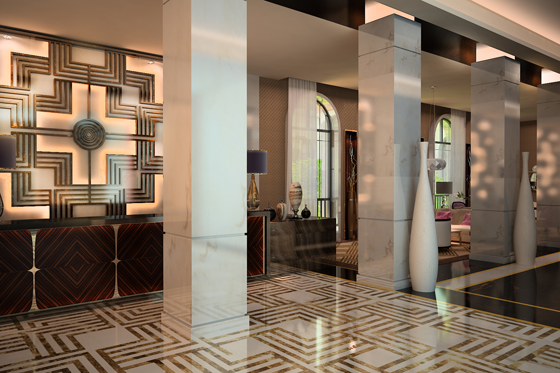 Lobby at Solís Sochi Suites (rendering)