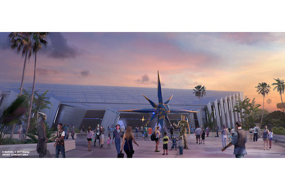 Rendering for Guardians of the Galaxy ride