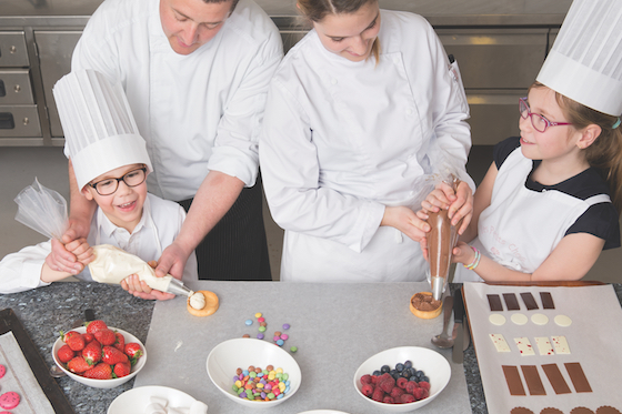 The Beau-Rivage Palace in Lausanne, Switzerland, offers a pastry-making class for kids supervised by resort pastry chefs. “It’s an activity that appeals to children, who eagerly tell their exploits to their parents while sharing their creations with them,” says Didier Schneiter, executive chef for the hotel.