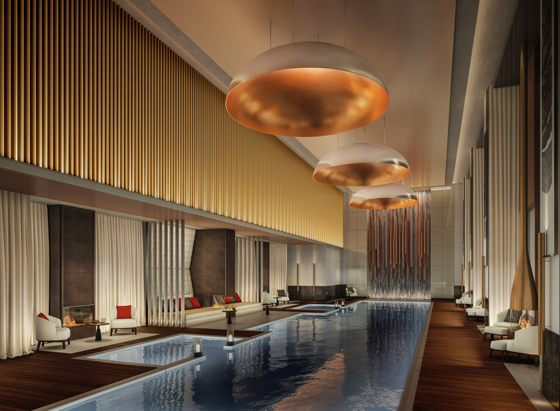 Indoor pool at the Aman New York spa