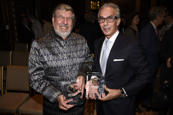William Heinecke (l.) and Ed Mady pose with their Hotelier of the World awards