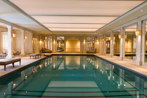 The spa's interior swimming pool