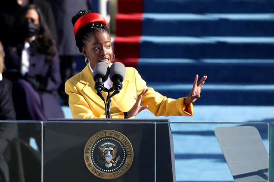 Youth Poet Laureate Amanda Gorman speaks during the inauguration of U.S. President-elect Joe Biden
