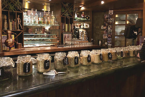 Gin flavors experience for guests at Park City Utah St. Regis