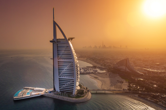 The Terrace is designed to mimic the Burj Al Arab's iconic shape.