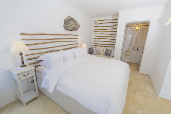 Headboards are made with branches from native trees.
