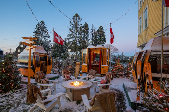 Davidson’s client Ocean House in Rhode Island opened a “fondue village” for outdoor dining and marketed it as an alternative way to have an Alpine après-ski experience without flying to Switzerland