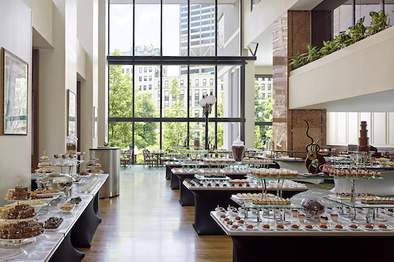 The Langham's chocolate buffet offers more than 100 chocolate dessert combinations.