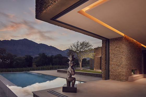 Spa relaxation area at the new Leeu Estates in Franschhoek Valley