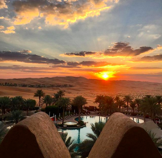 A shot from Qasr Al Arab Desert Resort's Instagram feed