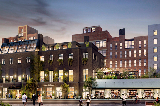 A rendering of the Shinola Hotel from Farmer Street 