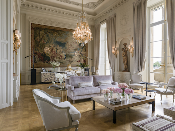 The Salon Marie-Antoinette at the Hotel de Crillon, Paris
