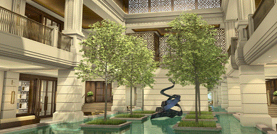A rendering of the lobby at the 314-key Grand Hyatt Goa, scheduled to open later this year