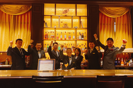 Hotel Employee of the Year: Hisashi Sugimoto, master bartender, with his team at The Tokyo Station Hotel