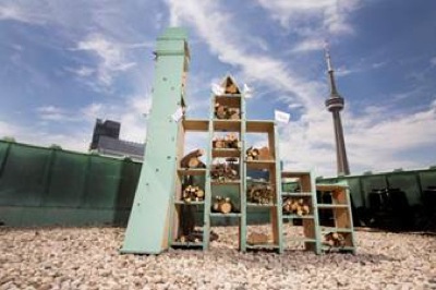 Bee hotel on the rooftop of The Fairmont Royal York, Toronto