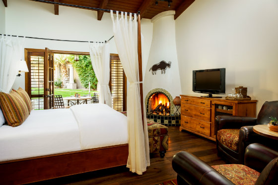 Renovated casita guestroom at the Hermosa Inn 