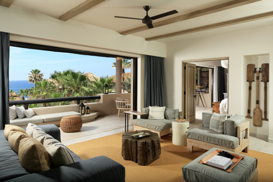 Guest room suite living spaces