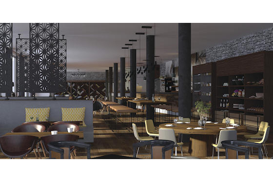 Lobby rendering at niu Furth, Germany