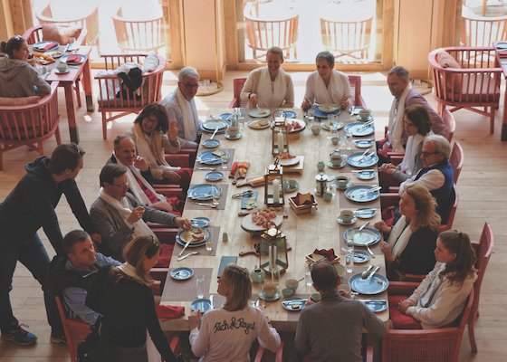 The restaurant's community table