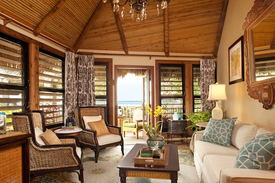 A guest suite at Little Palm Island Resort & Spa