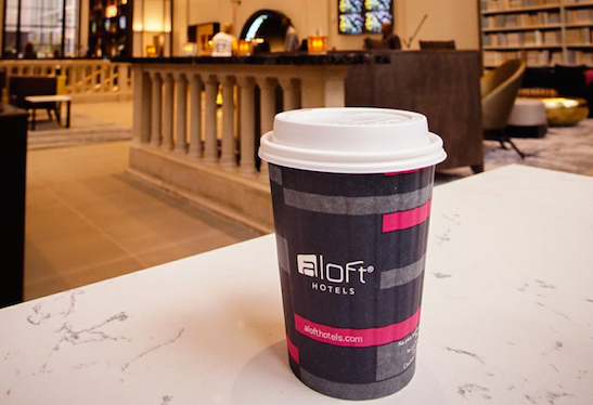 At Aloft Philadelphia Downtown, guests have the option to make their own cappuccinos