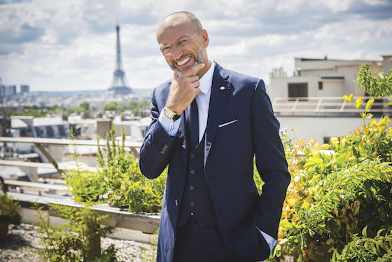 Mandarin Oriental Paris GM Philippe Leboeuf on the property's rooftop.