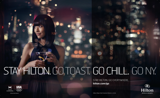 Advertising imagery from Hilton's new campaign.