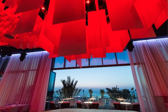 Satine Restaurant & Lounge offers views of the Arabian Gulf