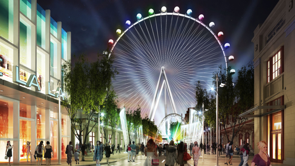The Las Vegas High Roller, which will be the world’s tallest observation wheel, will feature 28 cabins designed as transparent spheres.