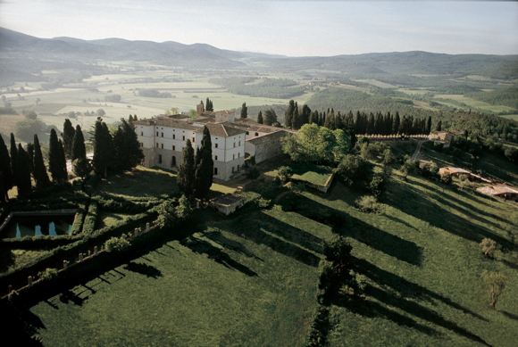 Hotel Castello di Casole is located in the heart of a 4,200-acre private estate in Tuscany, Italy. Images used courtesy of Hotel Castello di Casole.