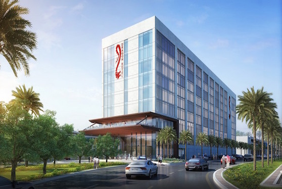 Rendering for Nakheel's Dragon City Premier Inn in Dubai (the project is set to open in 2019)