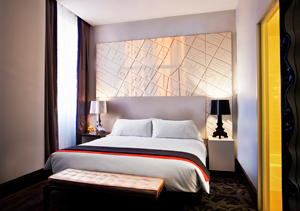 A renovated guestroom at W Union Square, New York City. CLICK HERE TO VIEW FULL GALLERY
